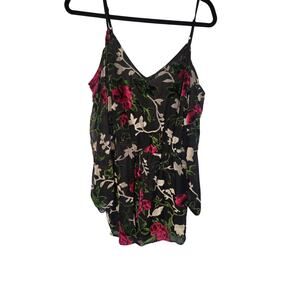 Dainty Hooligan Black‎ Red Roses Velvet Burnout Cold Shoulder Romper Whimsigoth